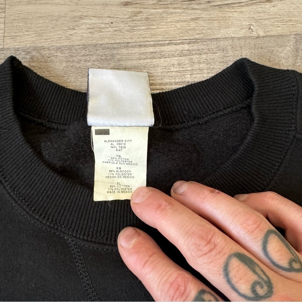 Vintage Royal Trailer Mfg. black and white crew neck sweatshirt black white XL - Picture 6 of 6
